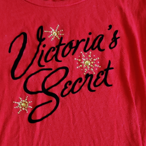VS Victoria's Secret Red Night Gown with Bling Size Small - Picture 2 of 7
